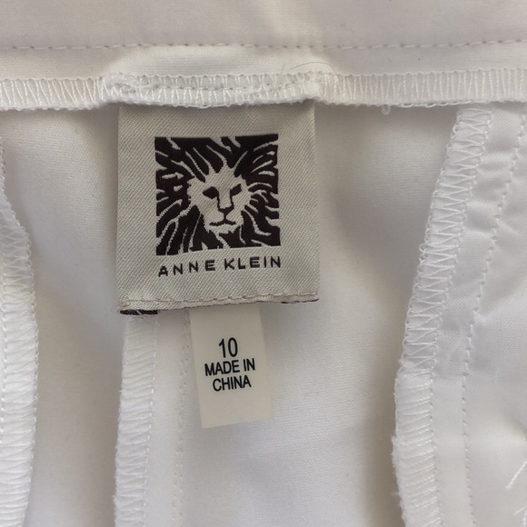 Anne Klein Women’s Classy White Gold Casual Classic Trousers Pants Size 10 - Picture 11 of 14